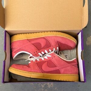 Nike Dunks “Adobe” Red and White Sneakers